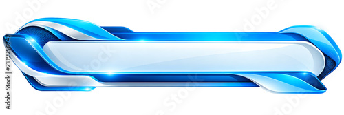 Futuristic Technology Banner: A sleek, modern digital banner design featuring swirling blue and white lines and a blank space for text, evoking innovation and advanced technology.