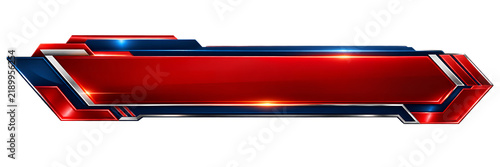 Futuristic Red and Blue Banner: A sleek, futuristic banner design in bold red and blue, perfect for adding a modern and dynamic touch to graphic projects.