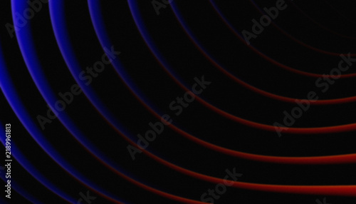 фотографія Curved lines glow with deep blue and fiery red