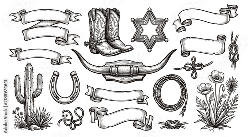 Old west banner collection