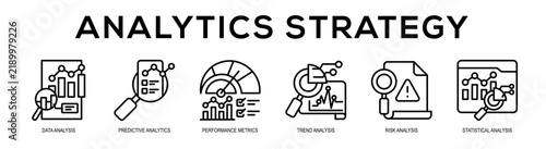 Analytics Strategy web banner illustration concept