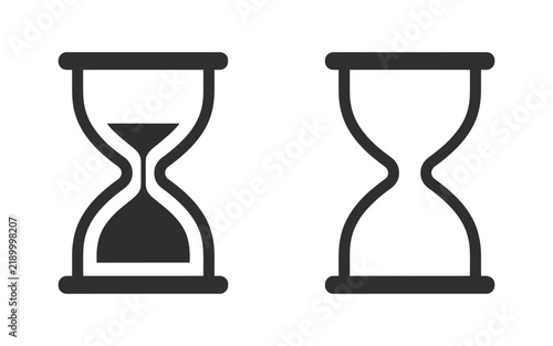 Hourglass icon set sand glass timer clock symbol vector isolated on white background