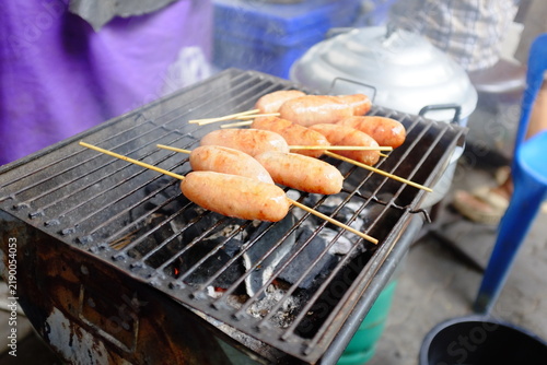 Принти на полотні shish kebab on the grill