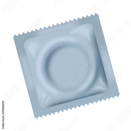 Принти на полотні Single Condom in Square Foil Wrapper