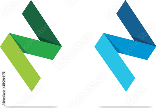 N Letter Diamond Shape Logo Template Illustration Design. Vector EPS 10.