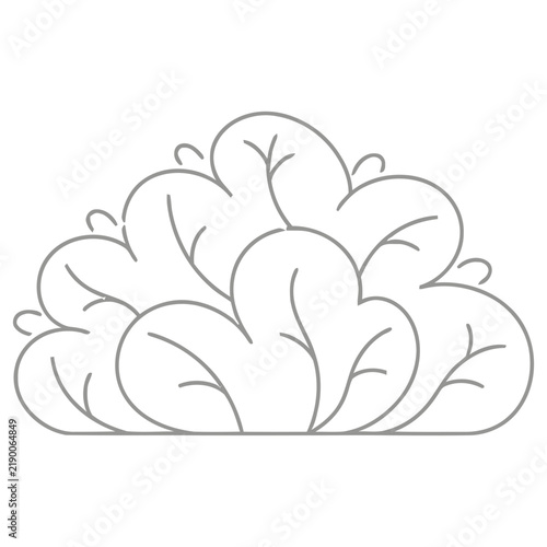 Stylized Bush with Leaves