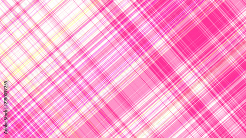 Fotografie Diagonal pink and white plaid pattern with intersecting lines