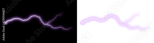Cuadro en lienzo Purple lightning bolt graphic element