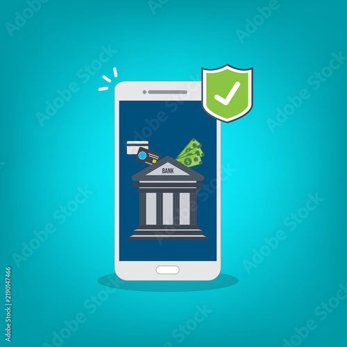 Cashless Payment and Mobile Wallet Banking Concept