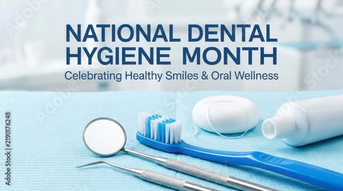 National Dental Hygiene Month poster design