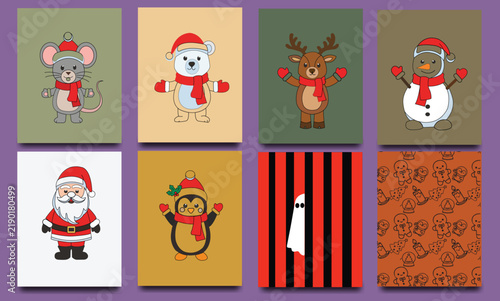 set of christmas icons
