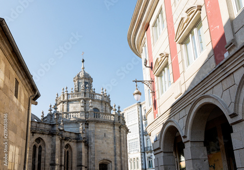 Bild auf Leinwand Ornate Baroque Dome of Chapel, Lugo, Spain