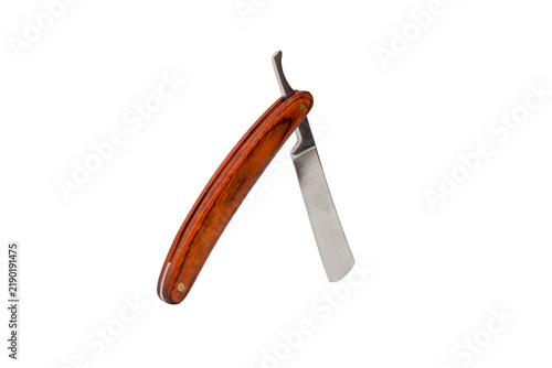 Bild auf Leinwand Straight razor isolated on transparent background