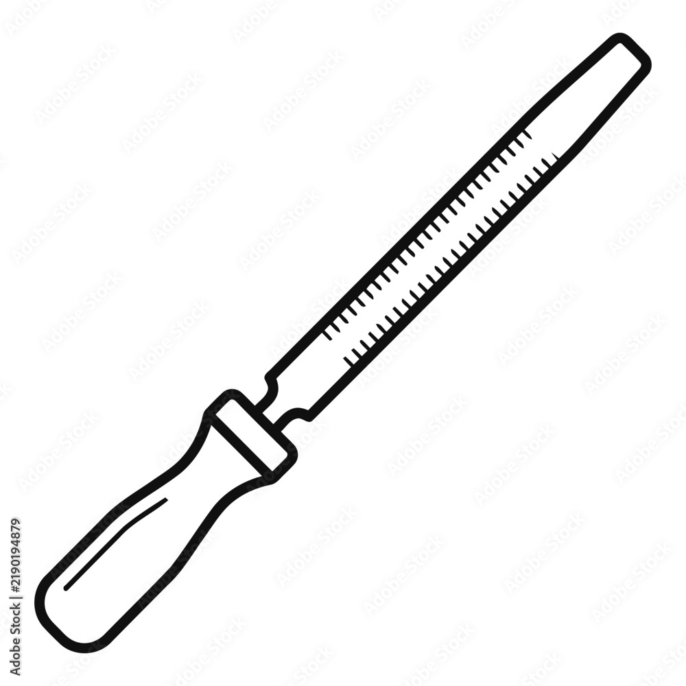 Fototapeta premium Metal rasp file tool icon