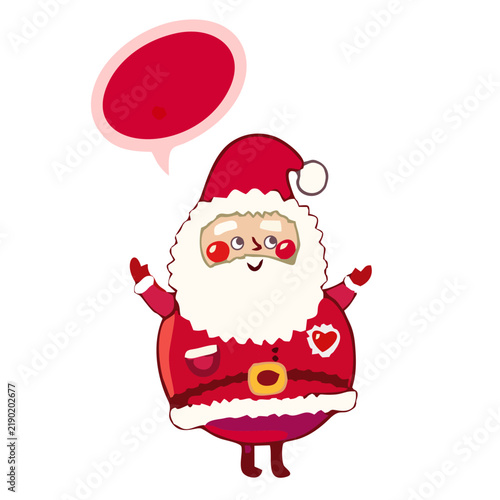 Cute Santa Claus cartoon character wearing a red hat and suit, white beard, red boots, and a cheerful expression, perfect for Christmas, holiday, festive, and winter themed designs.