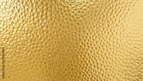 Close-up of Glistening Gold Textured Surface with Small Raised Bubbles