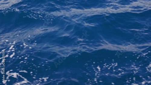 Ocean surface and foaming waves. 