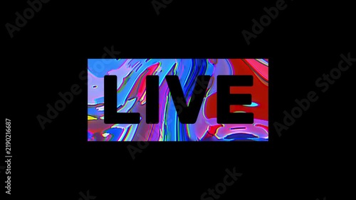 live text box animation fluid flow effect on black