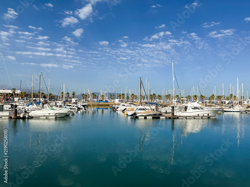 Konstfotografi Marina full of boats