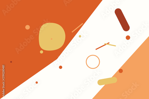 Abstract geometric background with orange shapes and white diagonal