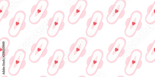 seamless period care sanitary pad pattern