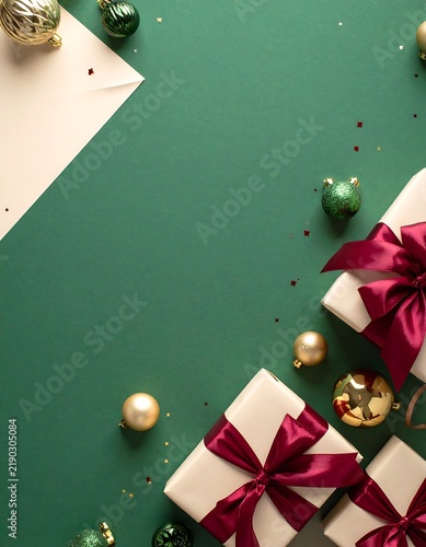 Christmas Discount Campaign Background with Gift Boxes