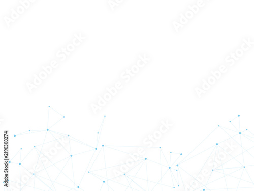 Abstract technology background with blue plexus network, geometric digital connection lines, scientific data visualization vector