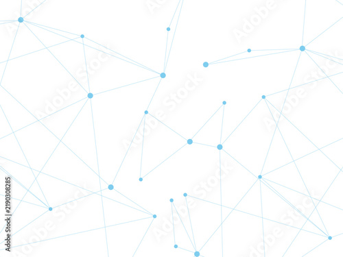 Abstract digital network background, blue geometric plexus connection lines, futuristic technology data structure vector