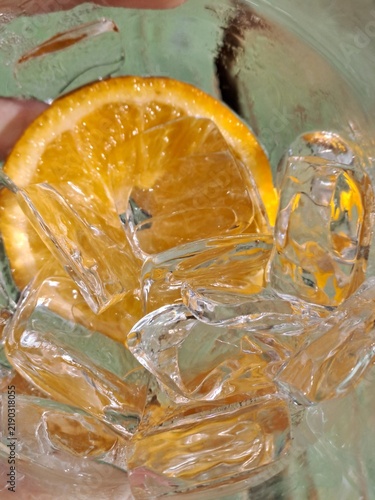 glass of water with lemon