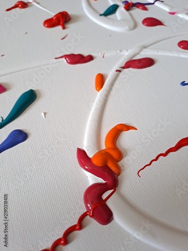 red and white paint