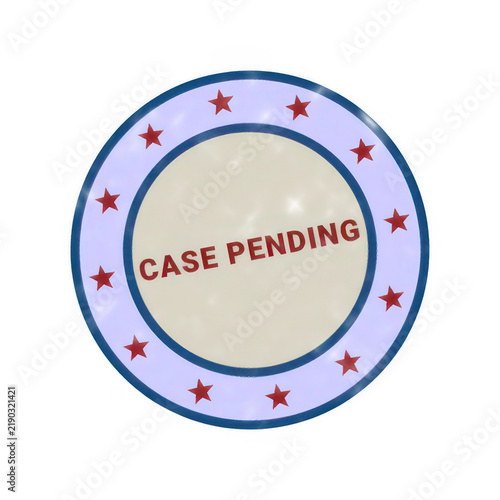 Bild auf Leinwand Case pending badge with red and blue border and text isolated on transparent bac