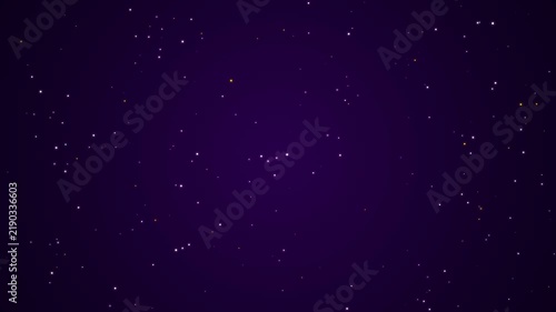 Mesmerizing deep purple night sky illuminated by glowing stars and a brilliant meteor