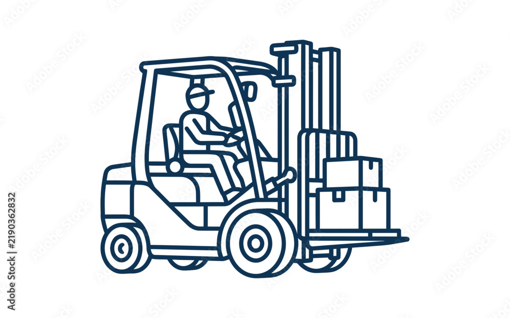 Naklejka premium Forklift Operator Icon