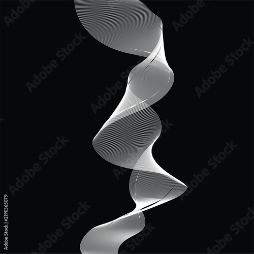 Photography Dynamic wavy lines create a sense of motion and energy against a dark  backgroun