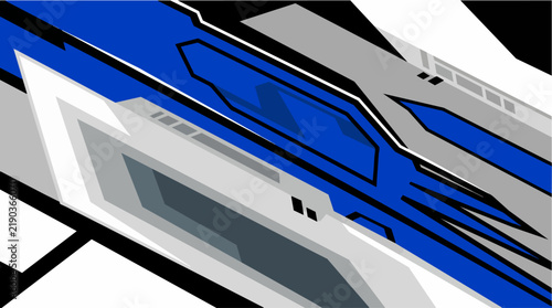 Foto Futuristic Technology Interface with Blue Accents.