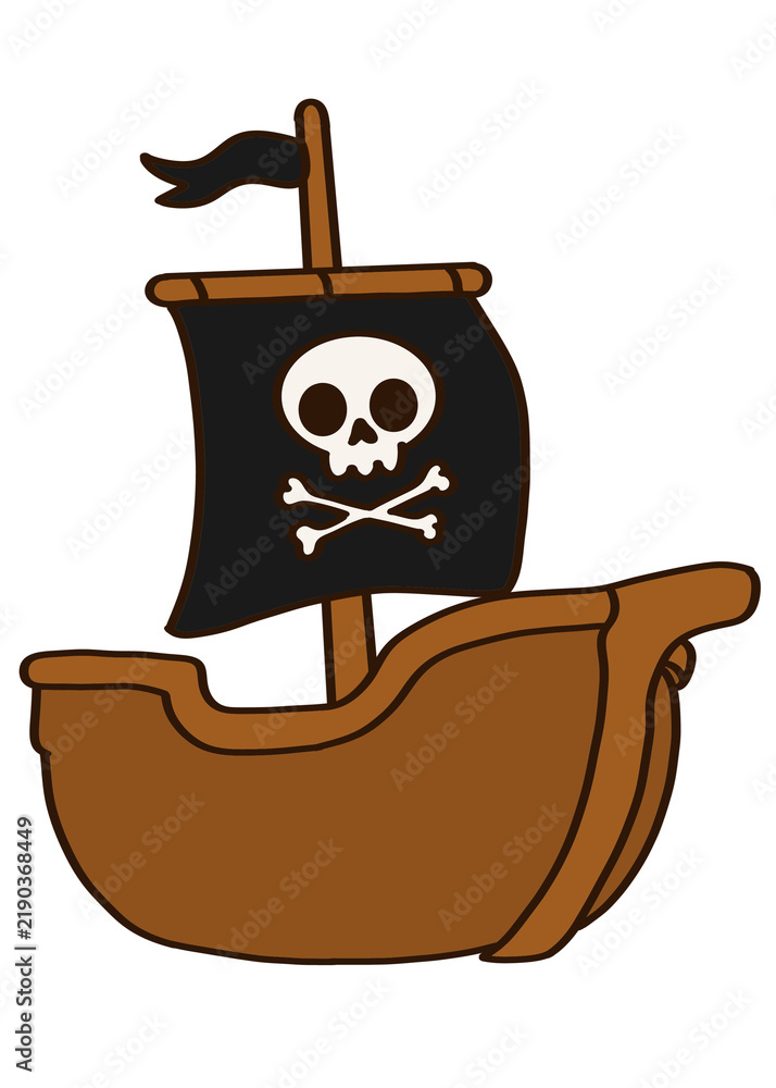 Fototapeta premium pirate ship cartoon