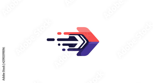A stylized arrow icon representing rapid motion and forward progress