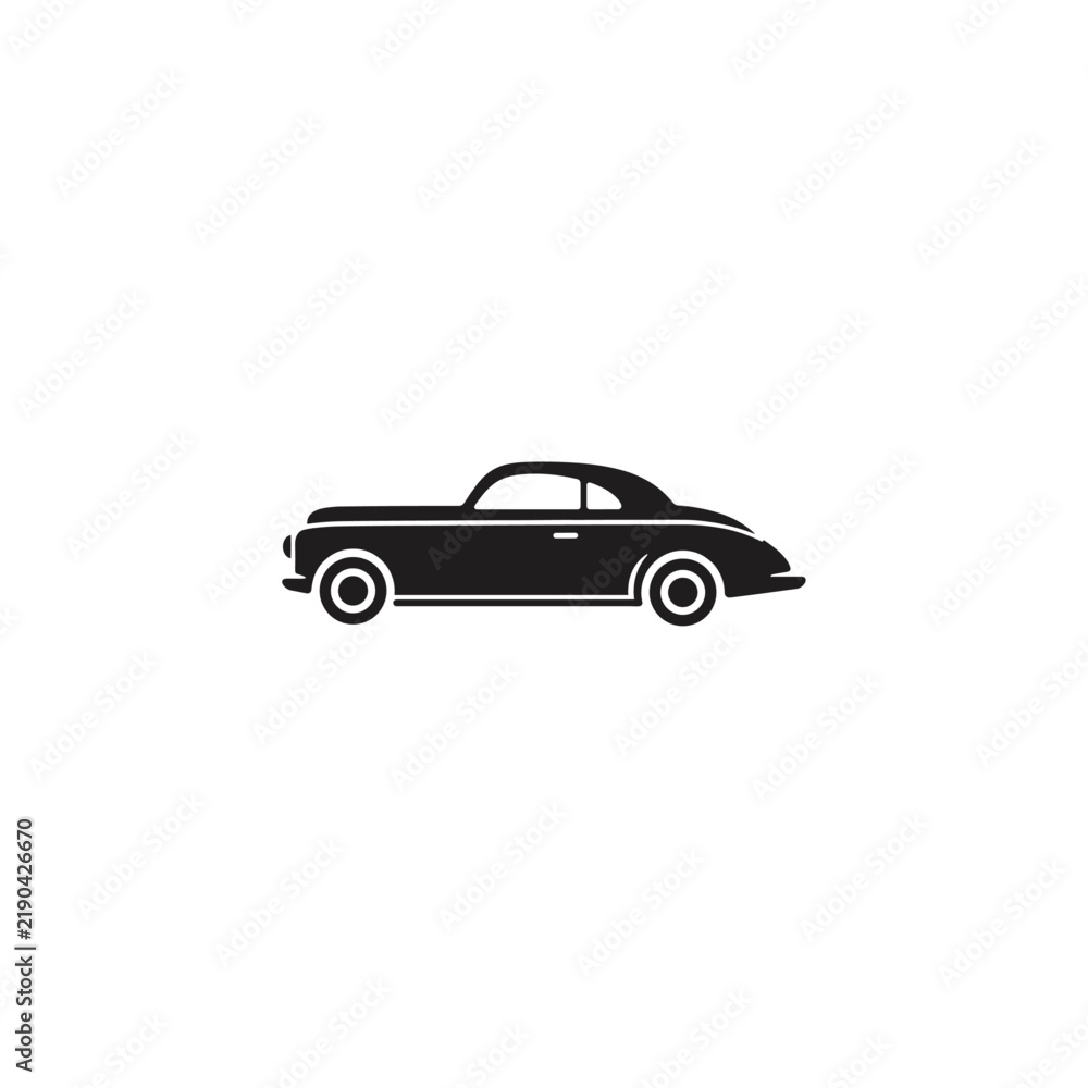 Fototapeta premium Classic car icon flat vector design