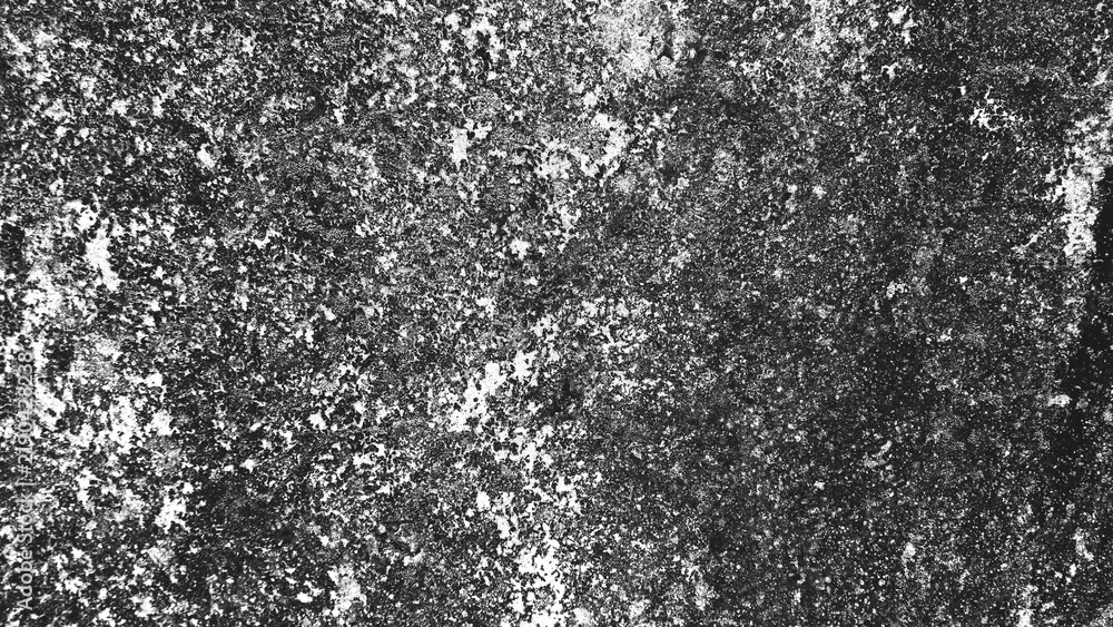 Obraz premium Highly detailed monochrome stone texture with dense fine grain and scattered irregular patterns, ideal for grunge backgrounds, overlays, and abstract graphic design.