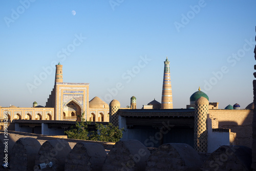 Vue depuis les Remparts de la ville de Ville de Khiva, Ouzbékistan
