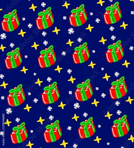 seamless pattern with christmas trees
