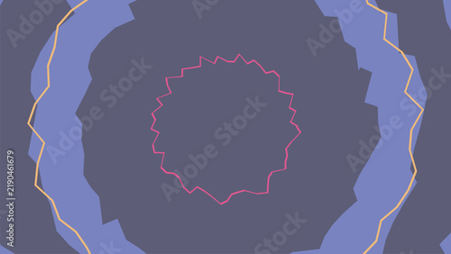 Obraz na płótnie Abstract digital wallpaper featuring concentric circles with jagged rough edges creating dynamic geometric visual effect for modern graphic design