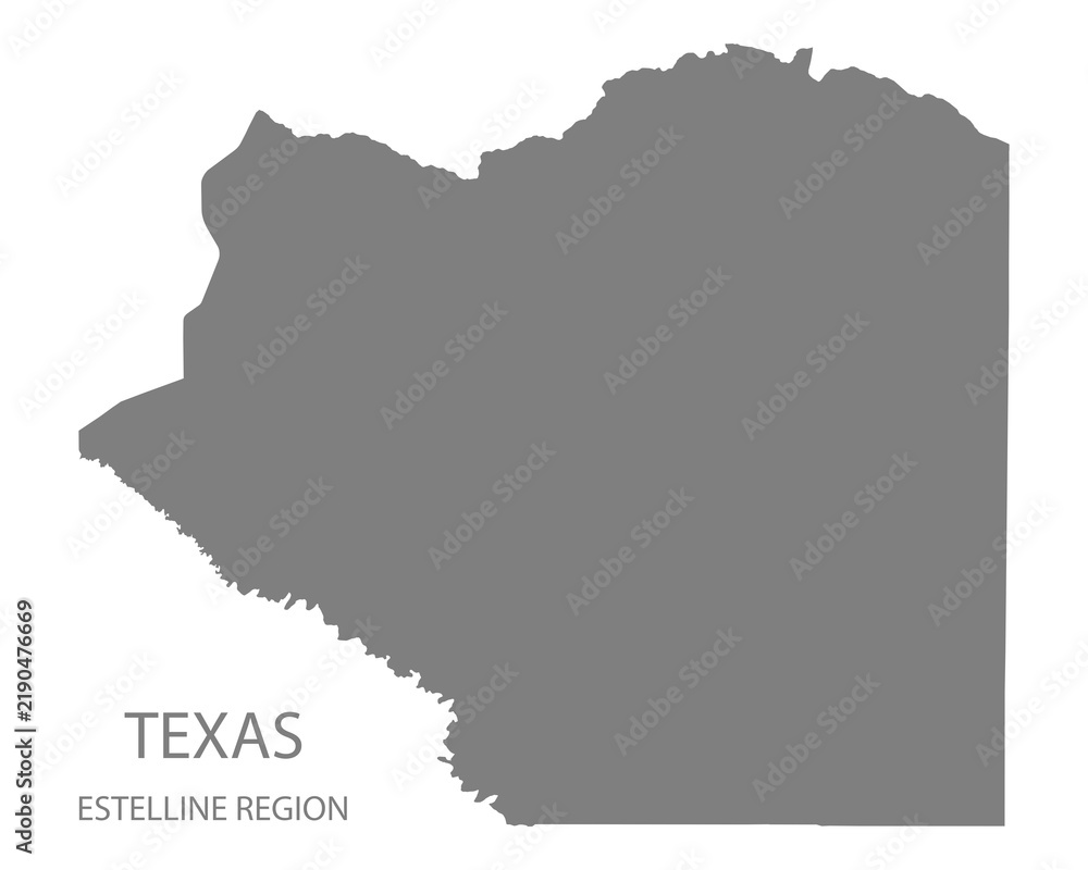 Obraz premium Estelline Region Map, Texas, USA