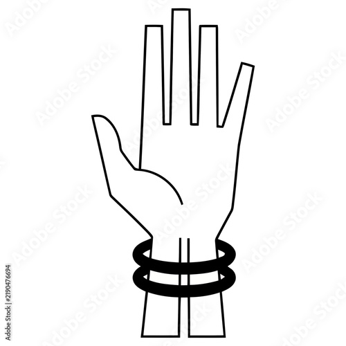 Hand with bracelets