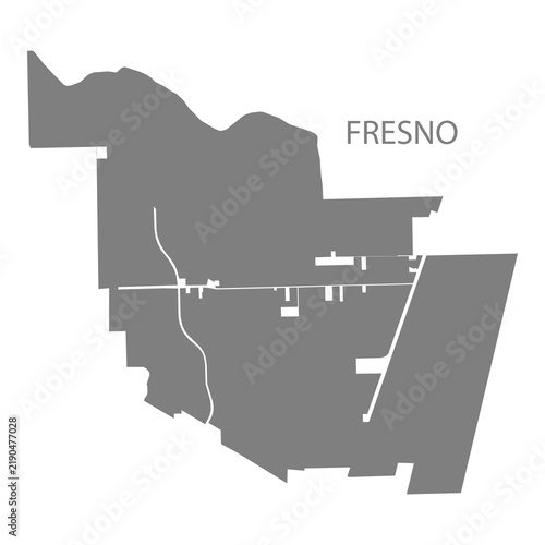 Fresno City Map, Texas, USA
