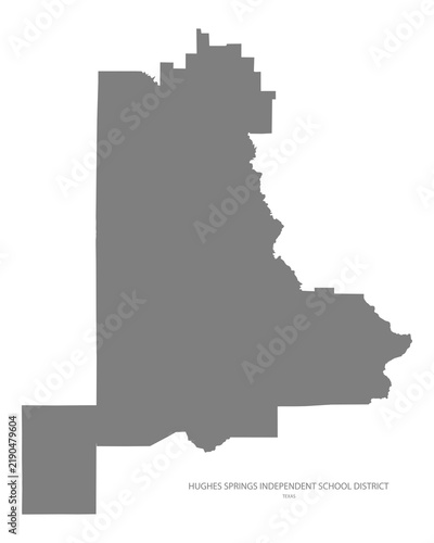Obraz na plátne Hughes Springs Independent School District Map, Texas, USA