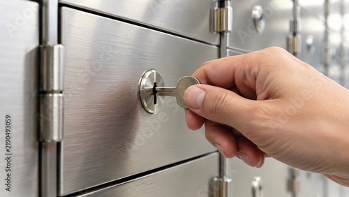 unlocking a secure metal safe