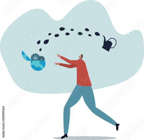 World economics or global and international financial treatment, fix inflation or help,life and employment of people.flat design.