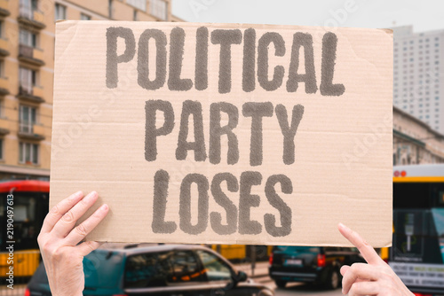 Принти на полотні "Political party loses" Member abandons organization citing concerns