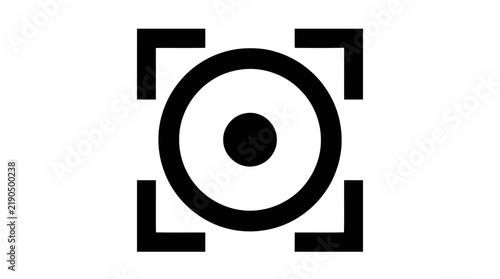 Vector illustration of camera focus frame icon on a transparent background